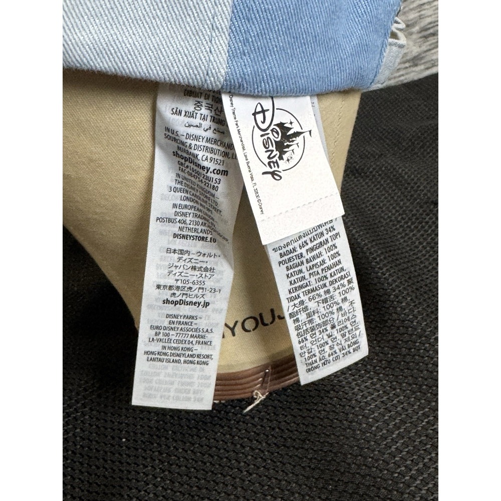Disney Parks Zootopia Yak Yoga Denim Adjustable Baseball‎ Hat NEW Colorblock - Picture 7 of 9